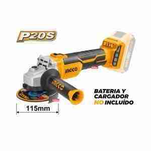Amoladora Angular 20v Industrial Ingco Inalambrico Esmeril