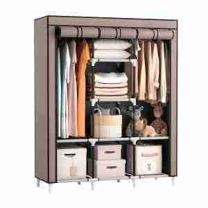 Ropero Armable 3 Pieza Tela Closet Grande Con Divisiones
