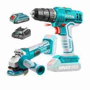 Amoladora Angular 4 1/2' + Atornillador 20v Inalámbrico Bat