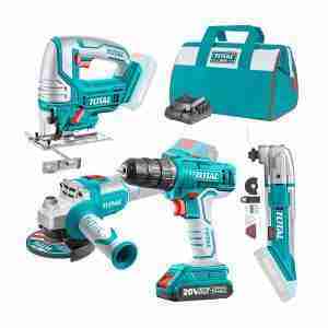 Combo Total Taladro + Amoladora + Caladora + Renovator 20v