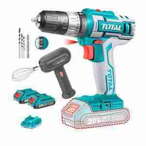 Taladro Atornillador Percutor 20v P20s + 2bat Total