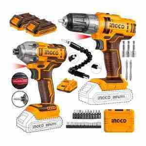 TALADRO INALÁMBRICO + ATORNILLADOR DE IMPACTO + EXTENSOR FLEXIBLE - COSLI230708