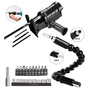 Caladora Adaptador Taladro Inalámbrico Extensor Puntas Dados-JIG-SAW-HIBRIDA + HBRD-FULL-SET
