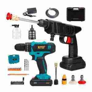TALADRO PERCUTOR 21V + HIDROLAVADORA INALÁMBRICA AUTO MOTO - H-48VHIDRO