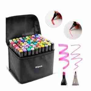 PLUMONES TOUCH MARCADORES DOBLE PUNTA COLOREA 80PCS - TOUCH-80