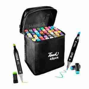 PLUMONES MARCADORES TOUCH DOBLE PUNTA COLOREA 48PCS PRO - TOUCH-48