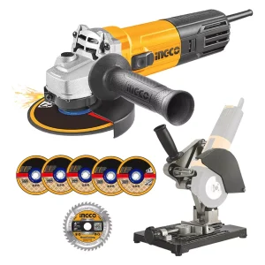 AMOLADORA ANGULAR 710W 4 ½ BASE+ 5 DISC METAL+ 1 DISC MADERA
