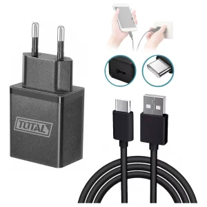 CARGADOR 5V USB TIPO A CORRIENTE +CABLE TIPO C CELULAR MÓVIL