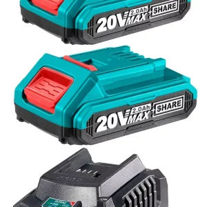 BATERÍA 20V 2AH LITHIO TOTAL PORTÁTIL INDICADOR LED X2 UNID