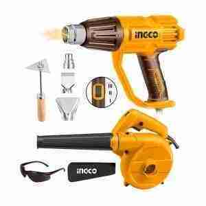 PISTOLA CALOR 2000W 3 TEMPERATURA + SOPLADORA 400W INGCO - ab4018 - HG200078