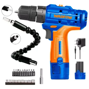 TALADRO ATORNILLADOR INALÁMBRICO 12V 2BAT +EXTENSOR FLEXIBLE - WCDS522 - FULLSET