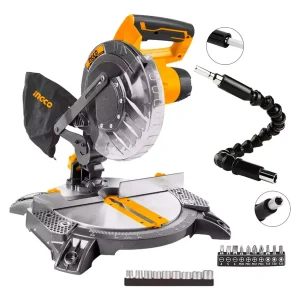 SIERRA INGLETADORA INGCO 8'' 1400W CORTADORA +21 ACC MADERA - BMS14002 - FULLSET