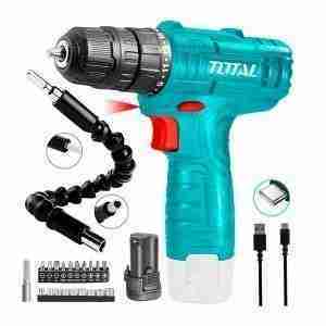 TALADRO ATORNILLADOR INALÁMBRICO 12V 10MM + CABLE USB + EXTENSOR