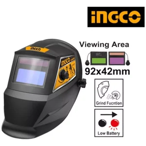 Careta de Soldar Automática Fotosensible INGCO AHM008 | Sombra Variable 9–13, Área de Visión 92×42 mm