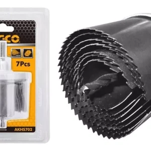 Juego de Sierras Copa INGCO AKHS702 | 7 Piezas de 26 a 63 mm para Madera y Drywall