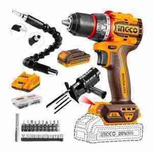 TALADRO INALÁMBRICO 55NM 20V BRUSHLESS+ 21ACCS + ADAPTADOR CALADORA