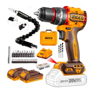 TALADRO PERCUTOR INALÁMBRICO 20V BRUSHLESS+ EXTENSOR FLEXIBLE 21ACCS