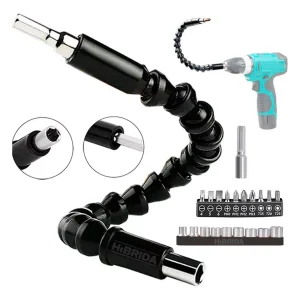FULL SET - EXTENSOR FLEXIBLE + ADAPTADOR Y PUNTAS DESTORNILLADOR + DADOS