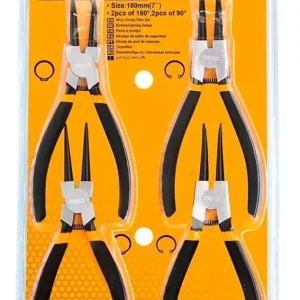 Set Alicates Seeger INGCO HCCPS01180 | 4 Piezas de 180 mm