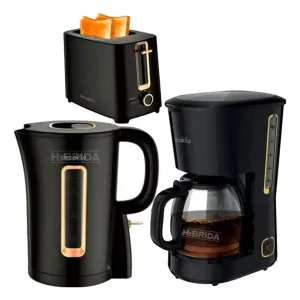 Juego 3pcs Hervidor de agua+Tost adora+Cafetera: hervidor de agua 2200W