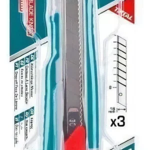 CUTTER Tamaño de la hoja:18mmx100mm Con 3 pcs SK5 hojas Longitud:169mm Con pulsador plano Suelto con Tarjeta deslizante