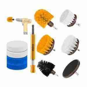 SET 11 CEPILLOS LIMPIEZA PARA TALADRO INGCO WCB1101 PULIDO