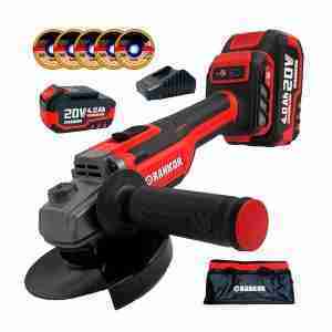 AMOLADORA ANGULAR 20V ESMERIL 5'' RANKOR BRUSHLESS DISCOS