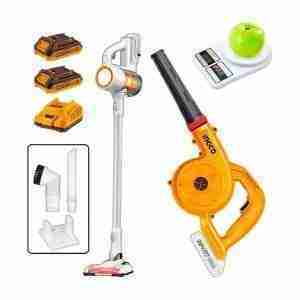 Aspiradora Inalámbrica 08l 120w + Soplador 20v + Balanza Gramera