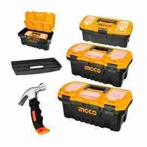 Set 3 Cajas De Herramientas 14' 17' 20' Ingco + Mini Martillo