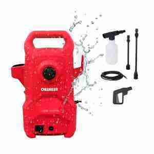 HIDROLAVADORA ELÉCTRICA 1400W CON SHAMPUNERA RANKOR ROJO