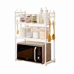 Organizador Multifuncional Para Microondas 2 Niveles Blanco