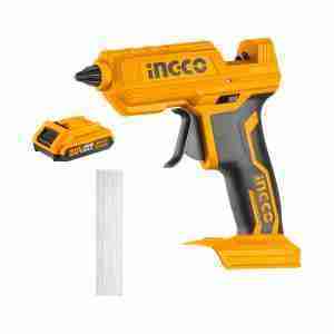 PISTOLA SILICONA CALIENTE A BATERIA 20VOLT INGCO CGGLI2001