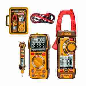 KIT AMPERÍMETRO +MULTÍMETRO DIGITAL + DETECTOR VOLTAJE INGCO
