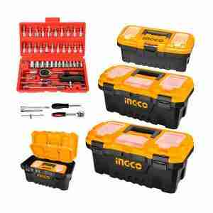 Juego De 3 Cajas De Herramientas +set Dados Puntas 1/4 46 piezas