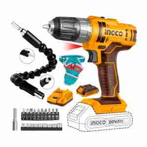 Taladro Atornillador 3/8 20v + Porta Taladro 21 Accesorios