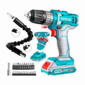 Taladro Atornillador Inalámbrico 20v + Porta Taladro 21 Accesorios