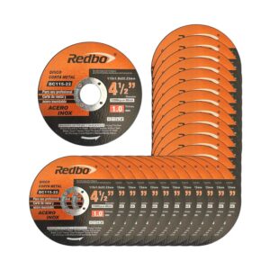PACK 25 UNID DISCO CORTE 4 1/2''X 1.0MM COLOR NARANJA REDBO