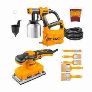 Lijadora Orbital 320w+ Pistola Pintar 550w+ Set X8 Brochas