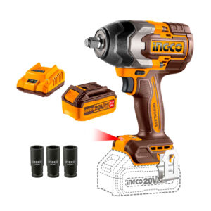 COMBO DE LLAVE DE IMPACTO 850NM + BAT 4AH Y CARGADOR INGCO