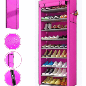 Zapatera 9 Niveles 27 Pares Organizador Multiuso Rosado