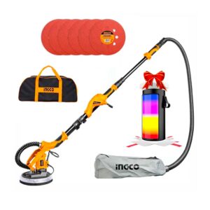 LIJADORA DE PARED Y TECHO 1050W INGCO FINO ACABADO 225MM + PARLANTE