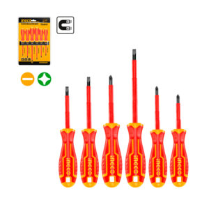 Set 6 Destornilladores Aislados 1000v Con Mango Ergonómico