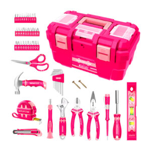 Caja De Herramientas Con Set 89 Piezas En Rosado - Whs3b89