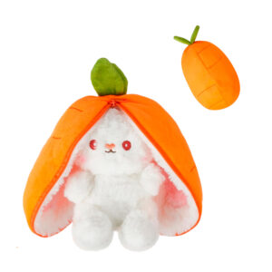Peluche Conejo Reversible Zanahoria 35cm C/cremallera- Bunny