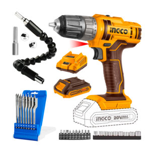 Taladro Atornillador 20v + Juego De Brocas Planas + Full-set