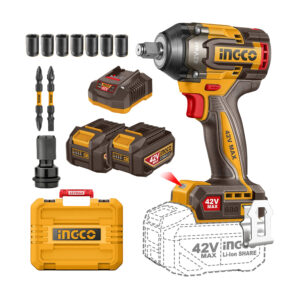 LLAVE DE IMPACTO INALAMBRICA 42V BRUSHLESS +ACCS INGCO CIWLI42602