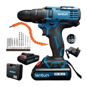 Taladro Percutor X2 Baterías Inalámbrico Destornillador+32ACCS