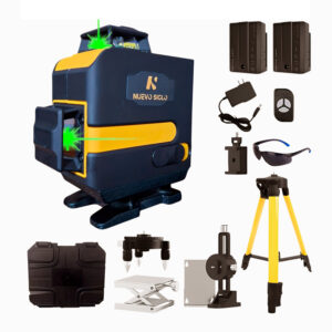 NIVEL LÁSER VERDE 16 LÍNEAS BATERÍA RECARGABLE + TRÍPODE