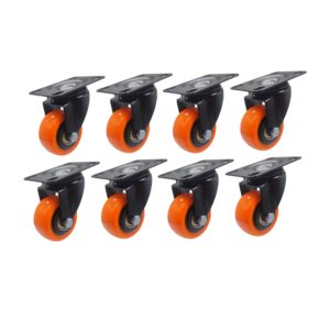 RUEDA NARANJA USO CARRITO MUEBLES RESISTENTE PACK X8 UND