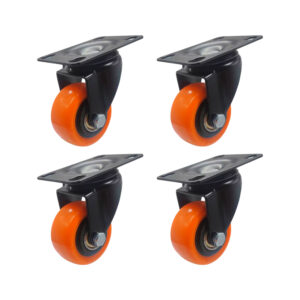 RUEDA PARA CARRITO O MUEBLES UNIDAD 2 NARANJA X 4 UNIDADES